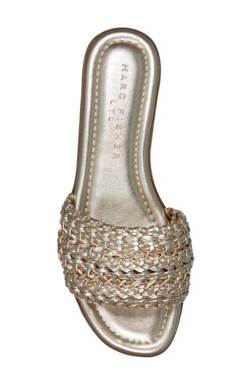 Marc Fisher Ltd Vickee Woven Sandals In Gold