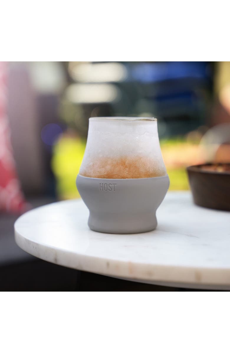 HOST Glass FREEZE Sipping Cooling Cup Set of 2, Alternate, color, Gray