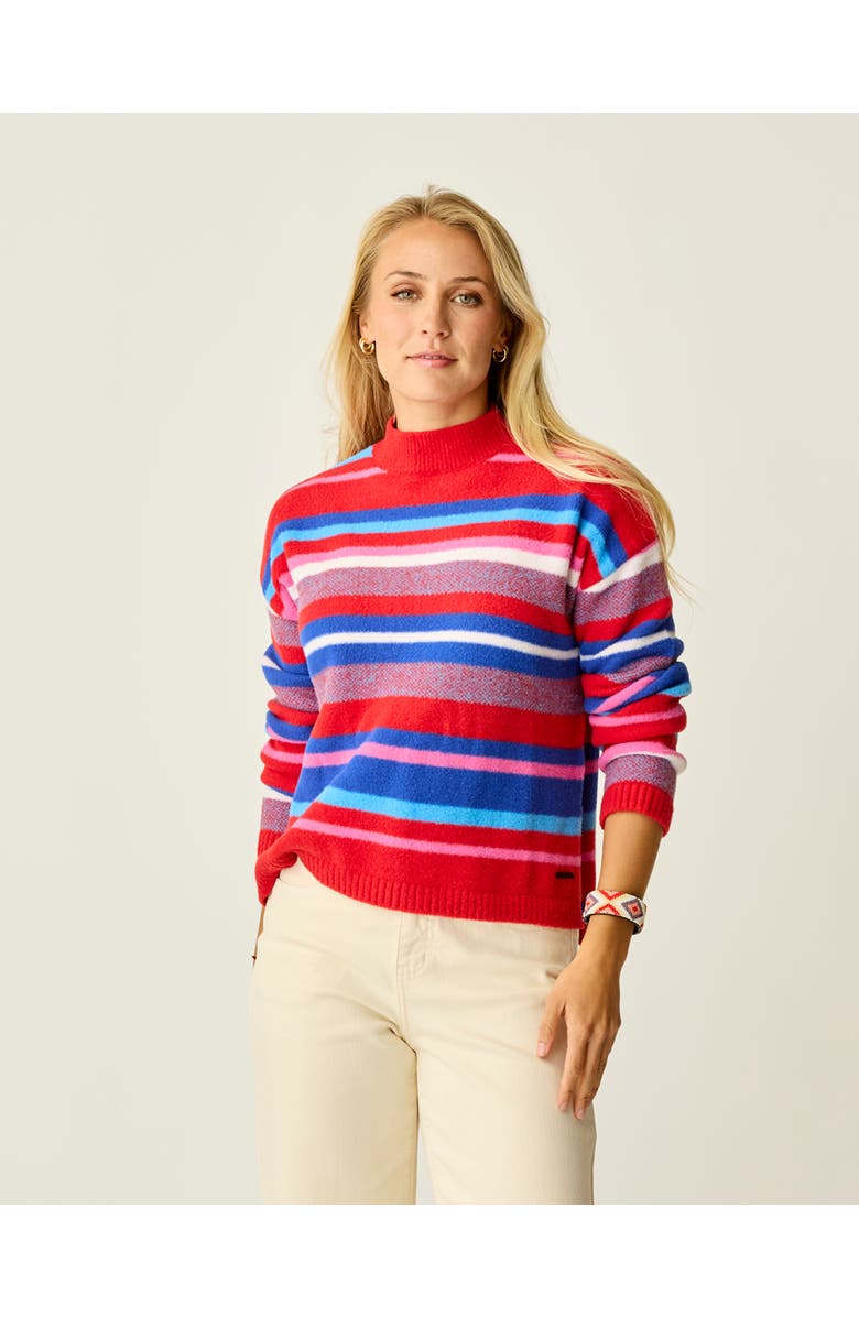 Carve Designs Olivia Plush Sweater, Main, color, Multistripe