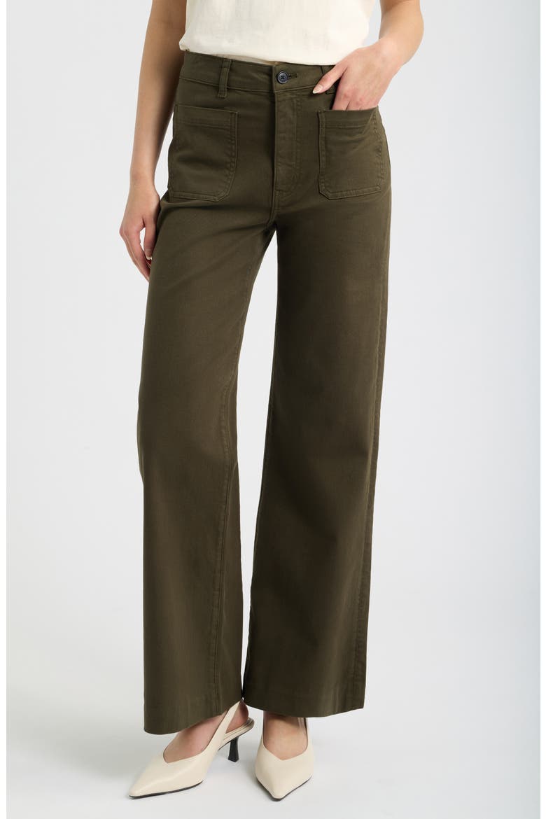 The Refined Patch Pocket Jeans, Main, color, MILITARY GREEN