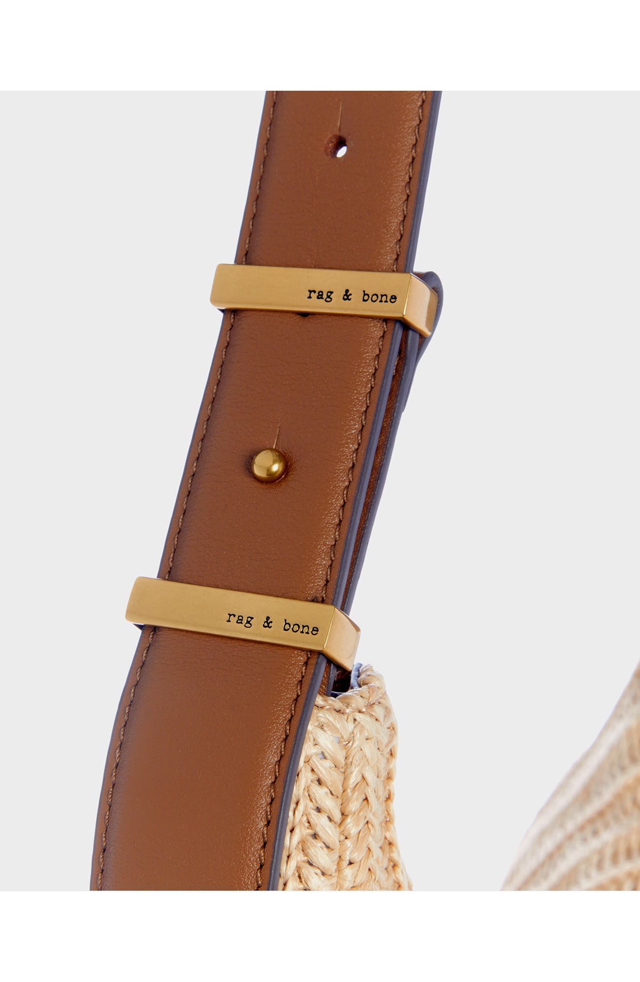 rag & bone Large Hudson Woven Straw Hobo Bag, Alternate, color, Natural