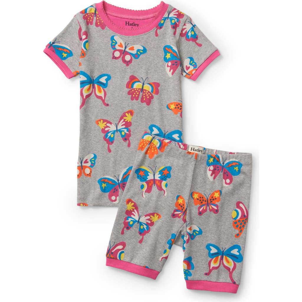HATLEY HATLEY KIDS' DOODLE BUTTERFLIES SHORT PAJAMAS