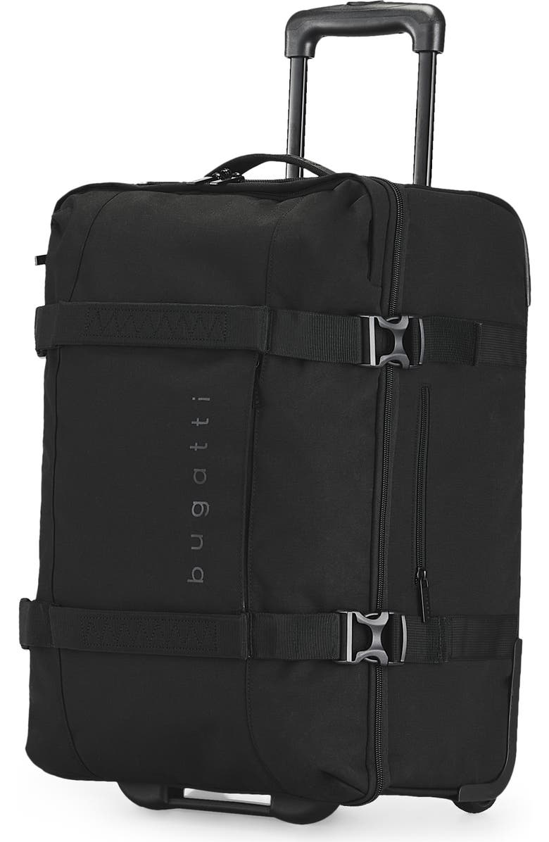bugatti Denver Carry-on Travel Duffle on Wheels, Alternate, color, Black