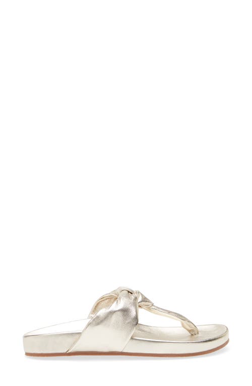 Koko + Palenki Maya Flip Flop In Gold Metallic Leather