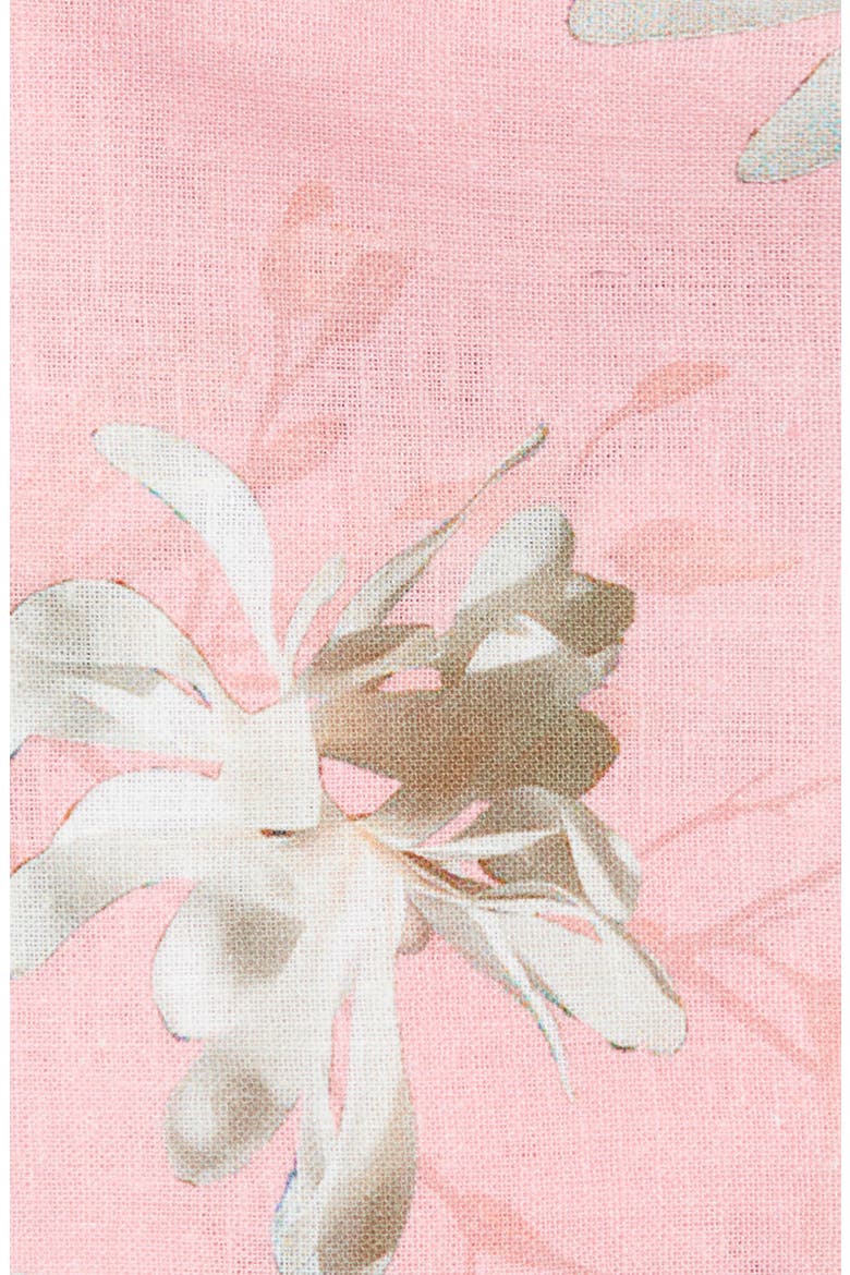 Floral Linen Pocket Square, Alternate, color, PINK