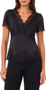 Vince Camuto Lace Satin Top