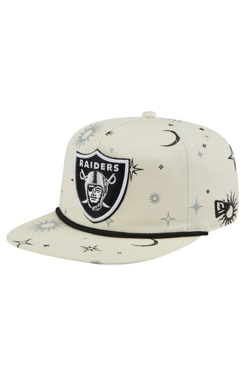 New Era Men's New Era Cream Las Vegas Raiders Celestial Golfer Adjustable Hat, Main, color, Cream