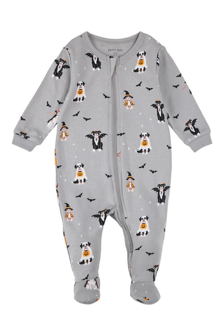 Kids' Cotton Footed Sleeper, Main, color, MEDIUM GREY