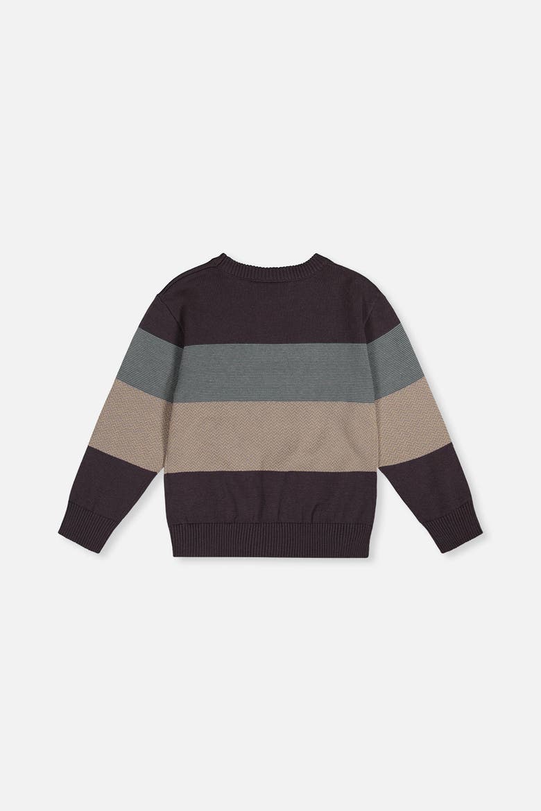 Colorblock Knit Ribbed Cuffs Crew Neck Sweater, Alternate, color, Black and Beige