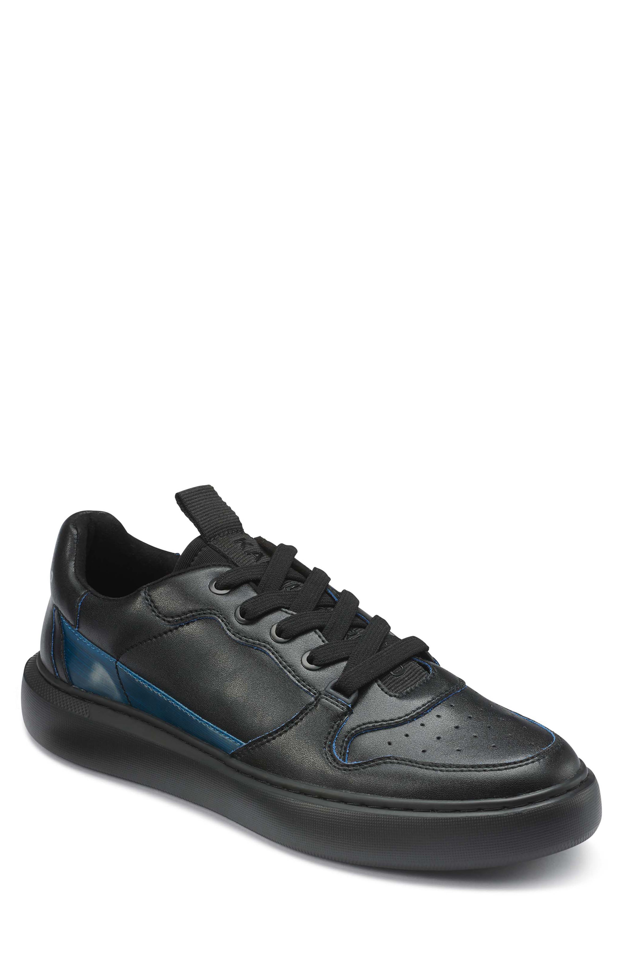 KARL LAGERFELD PARIS Recycled Leather Lace-up Sneaker, Main, color, 