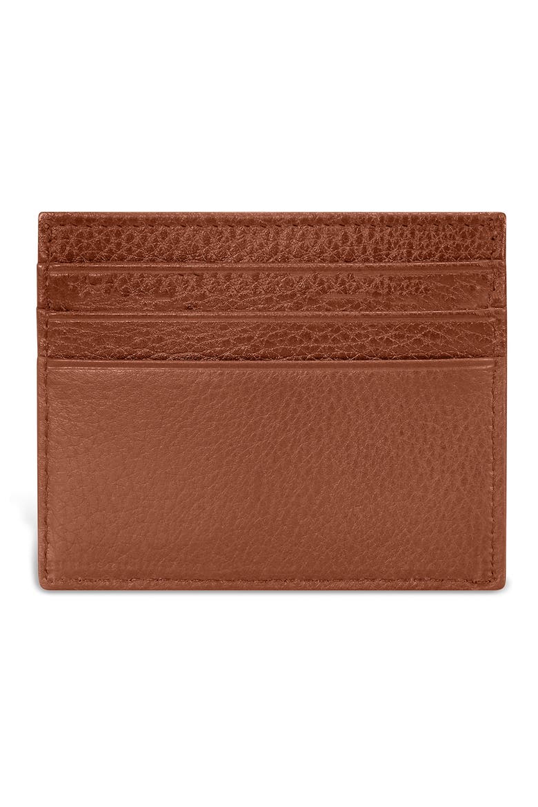 Slim Leather Card Wallet, Alternate, color, BROWN
