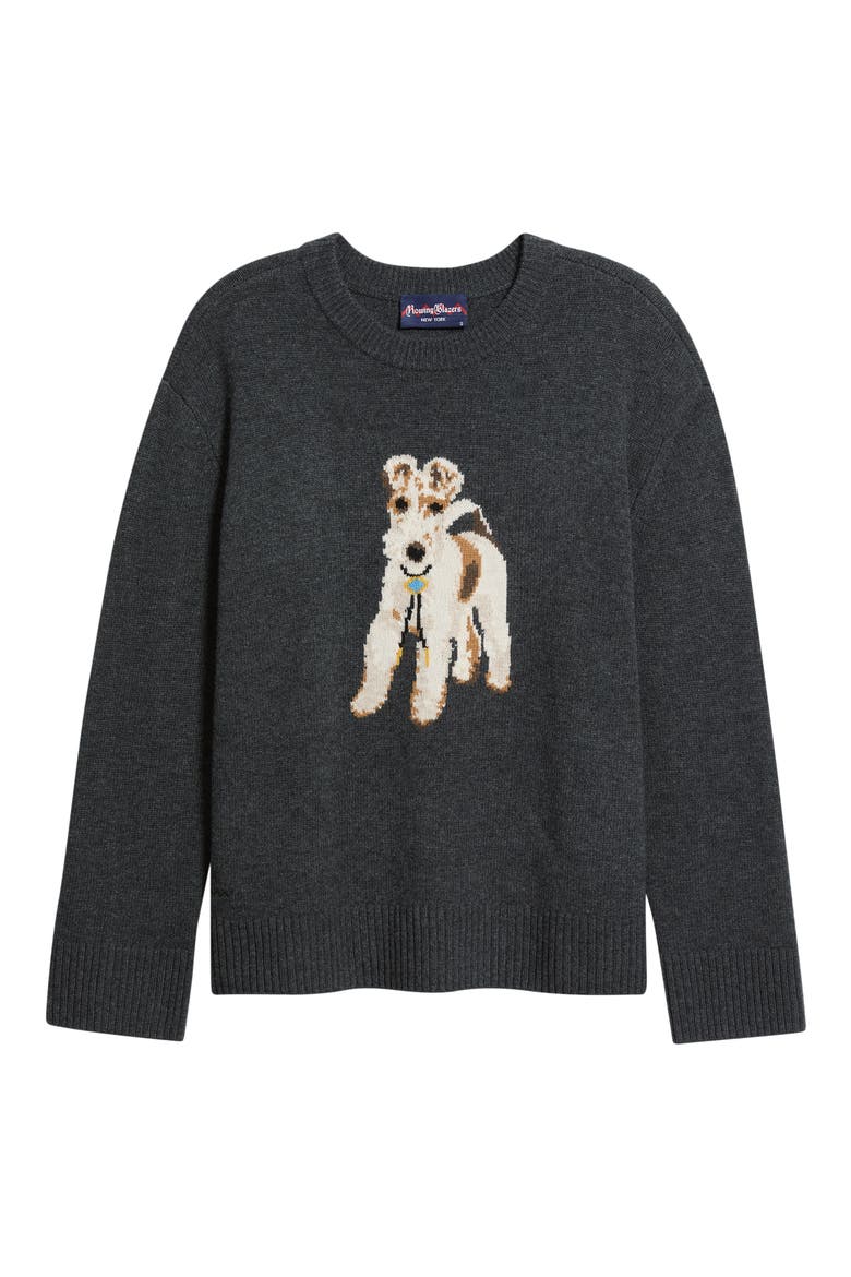 Terrier Merino Wool & Cashmere Sweater, Alternate, color, HEATHER GRAY