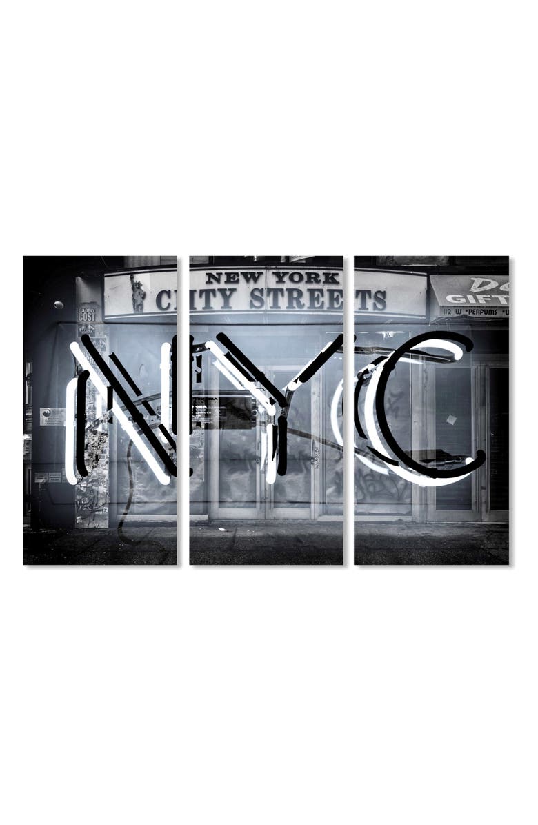 Oliver Gal NYC Canvas Triptych Wall Art, Main, color, 