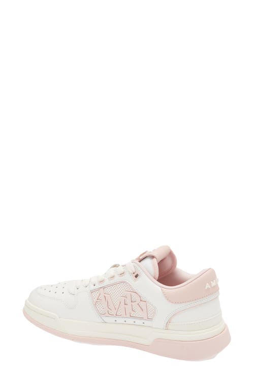 Amiri Classic Low Sneakers In White Leather In White Pink