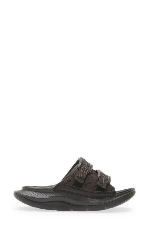 Hoka Gender Inclusive Ora Luxe Slide Sandal In Black/black