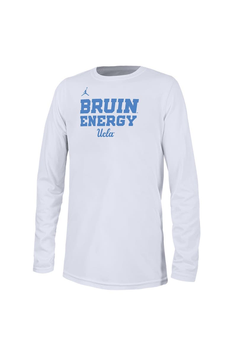 Jordan Brand Youth Jordan Brand  White UCLA Bruins 2024 On-Court Bench Energy T-Shirt, Alternate, color, 