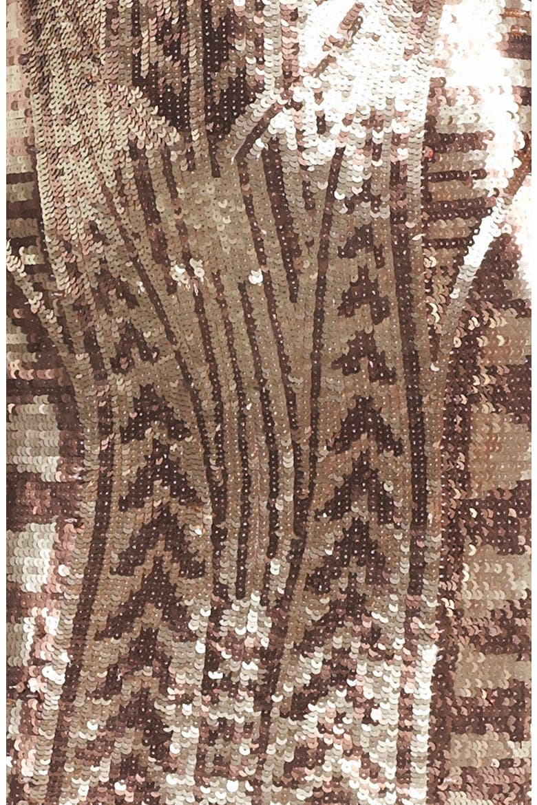 Sequin Minidress, Alternate, color, SEPIA