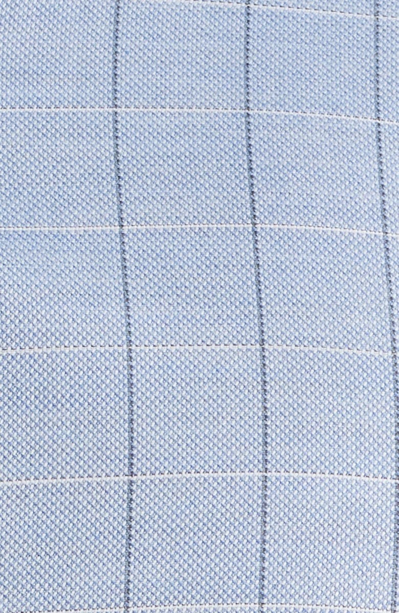 Scott Barber Regular Fit Windowpane Check Mélange Cotton Dobby Button-Up Shirt, Alternate, color, Blue