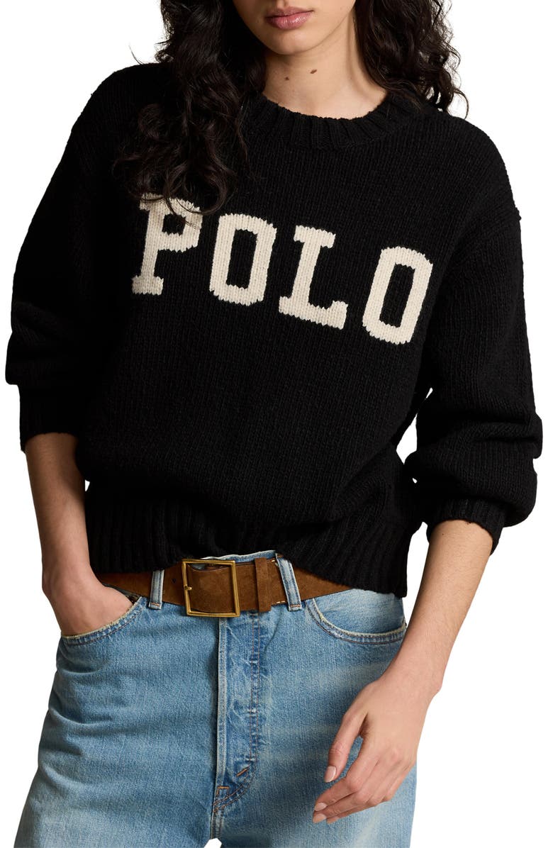 Polo Ralph Lauren Intarsia Logo Sweater, Main, color, 