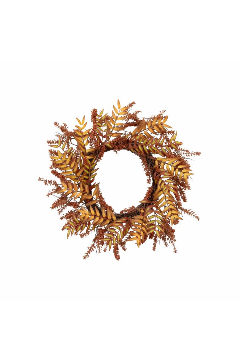 18-in Harvest Berry Artificial Wreath, Main, color, Orange