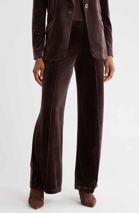 Velvet Wide Leg Trousers