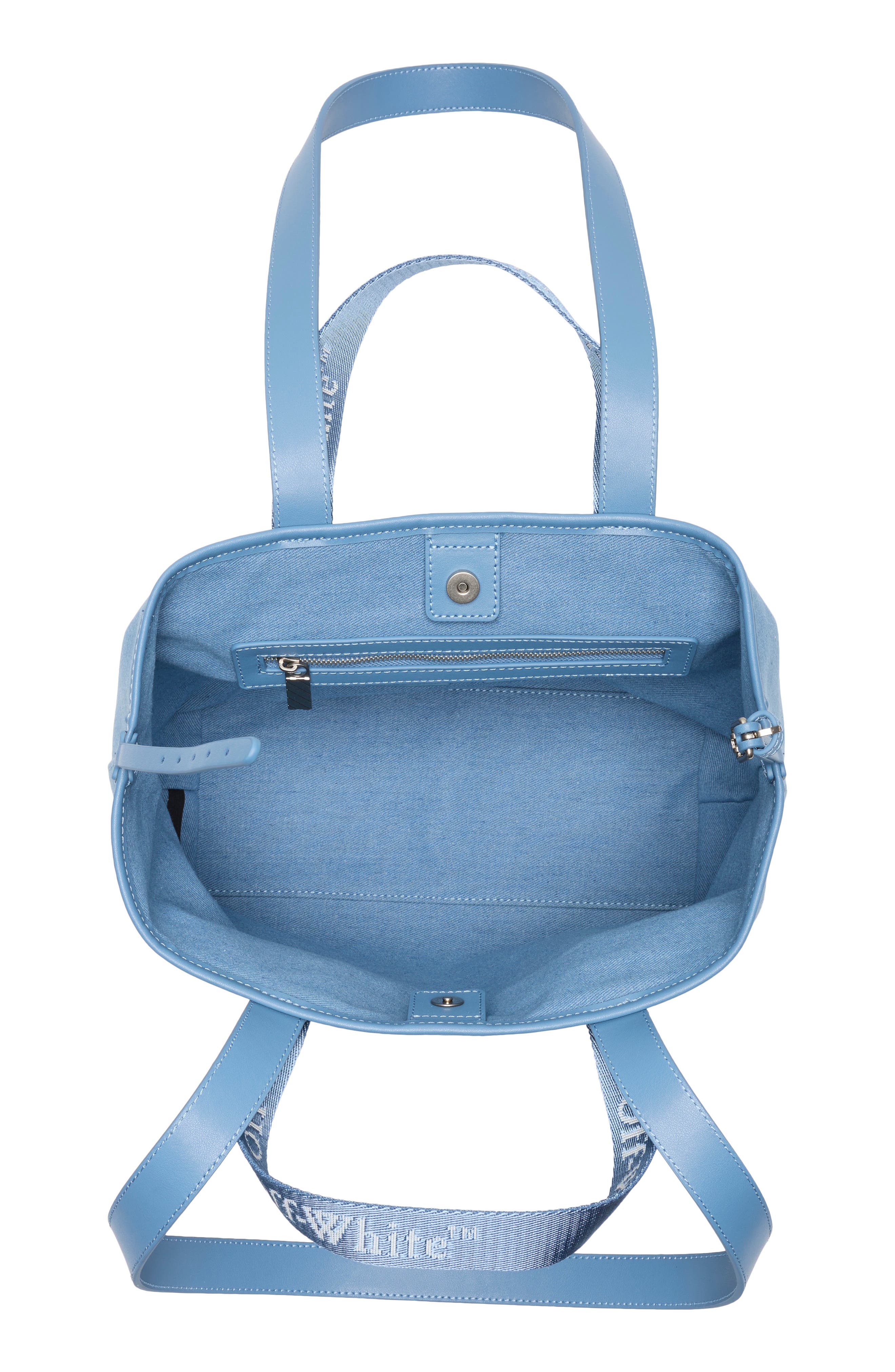 Off-White Small Classic Day Off Denim Tote, Alternate, color, Light Blue
