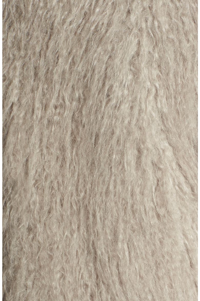 'Mongolian' Faux Fur Jacket, Alternate, color, DOVE