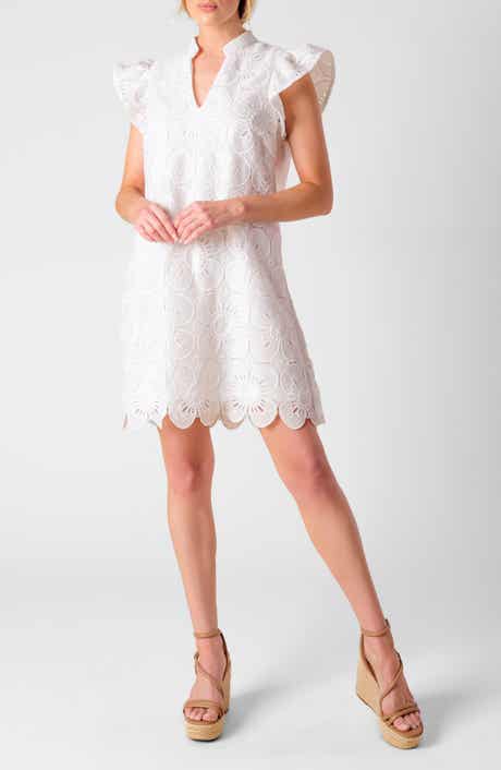FLYING TOMATO Lace Cap Sleeve Dress