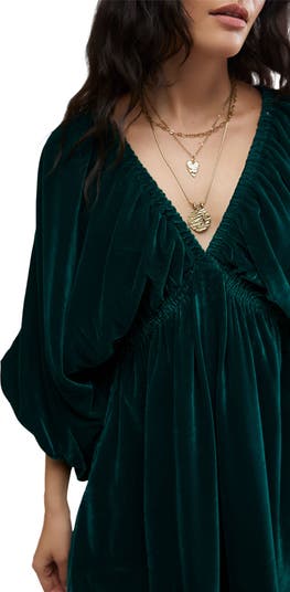 Portia Velvet Babydoll Minidress