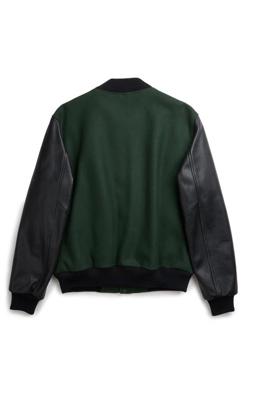 Last Wolf Pine Varsity Jacket