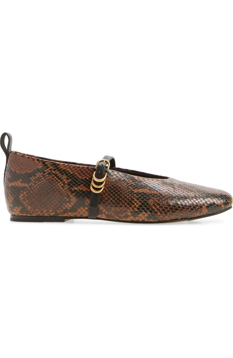 rag & bone Spire Mary Jane, Alternate, color, Brown Snake Embossed