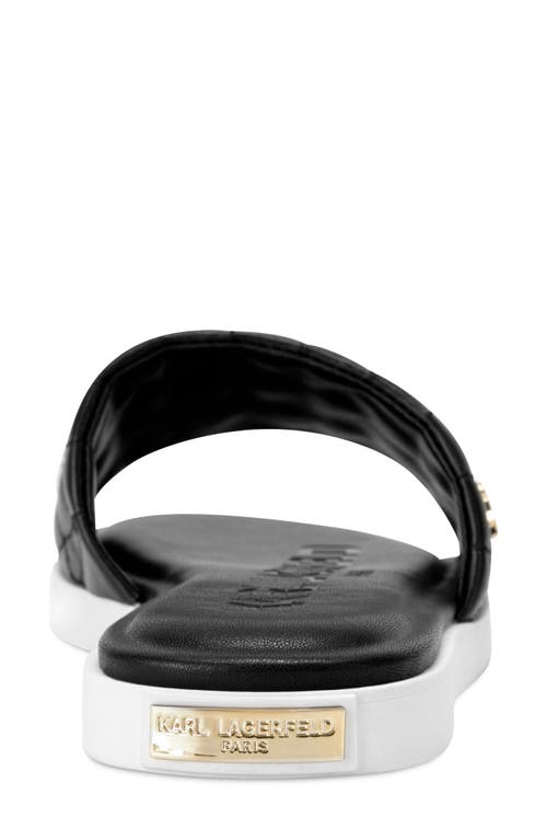 Karl Lagerfeld Carenza Studs Slide Sandal In Black