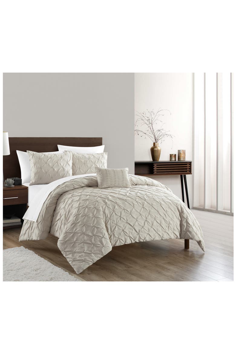 Bradley Diamond Tufted 8-Piece Comforter Set - Queen Size, Alternate, color, BEIGE