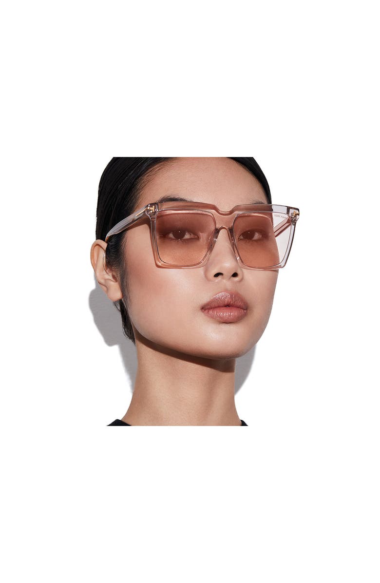 TOM FORD Sabrina 58mm Square Sunglasses, Alternate, color, 