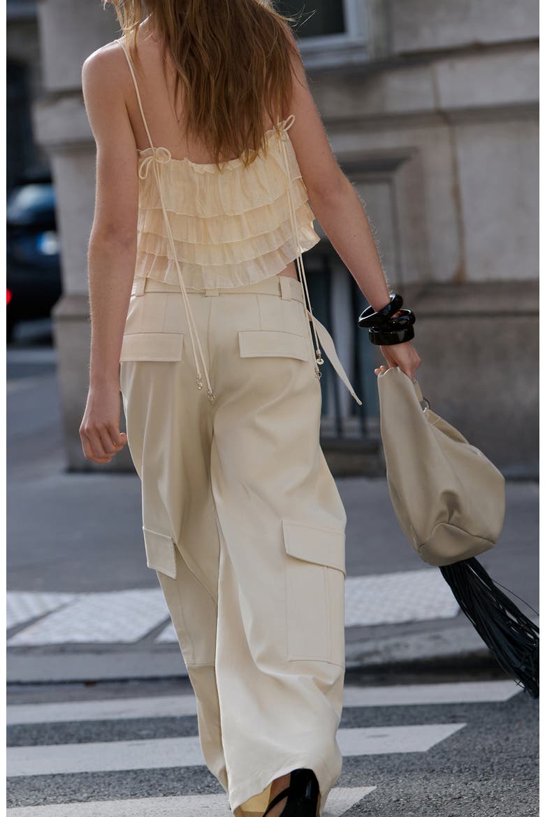 Belted Cargo Pants, Alternate, color, BEIGE