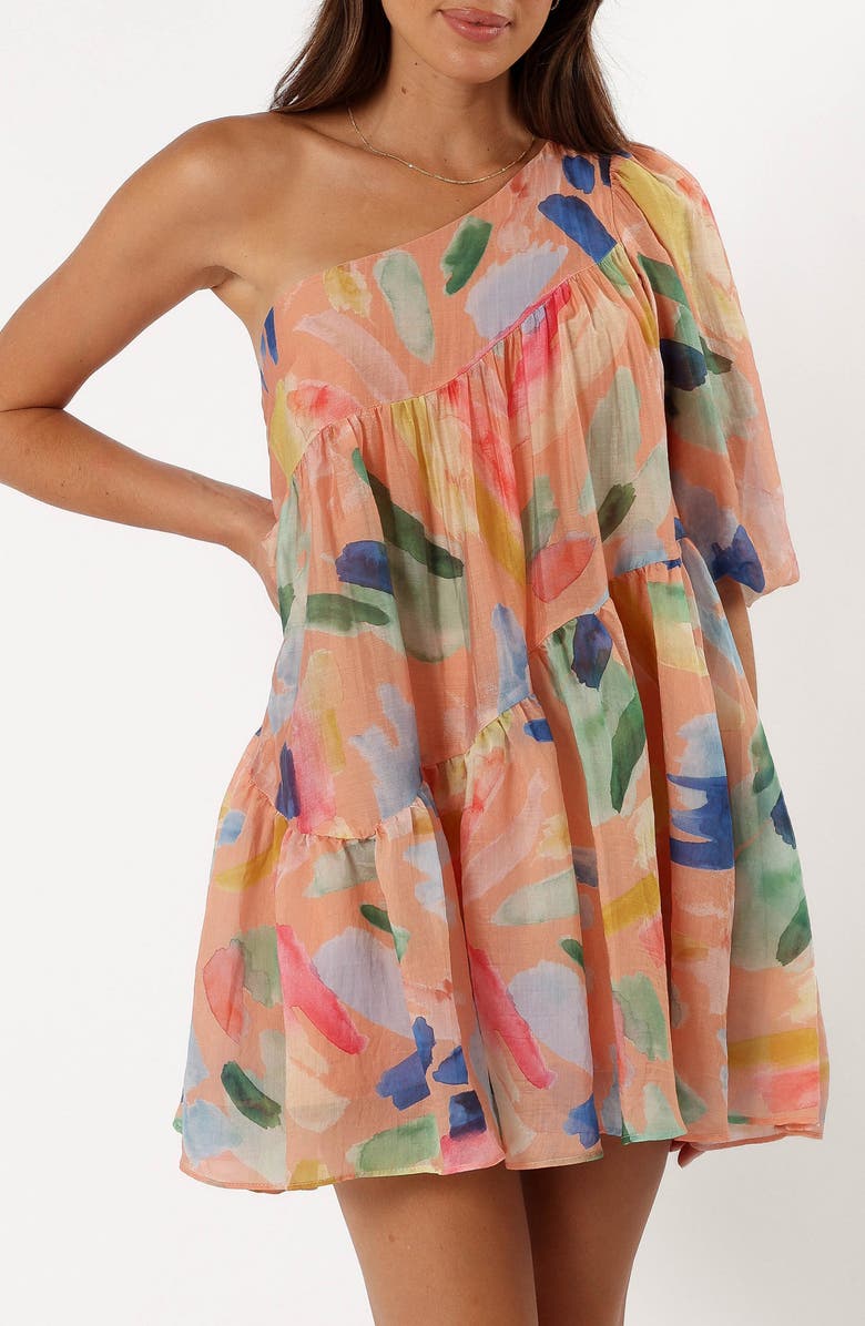 Petal & Pup Nida One-Shoulder Minidress, Main, color,