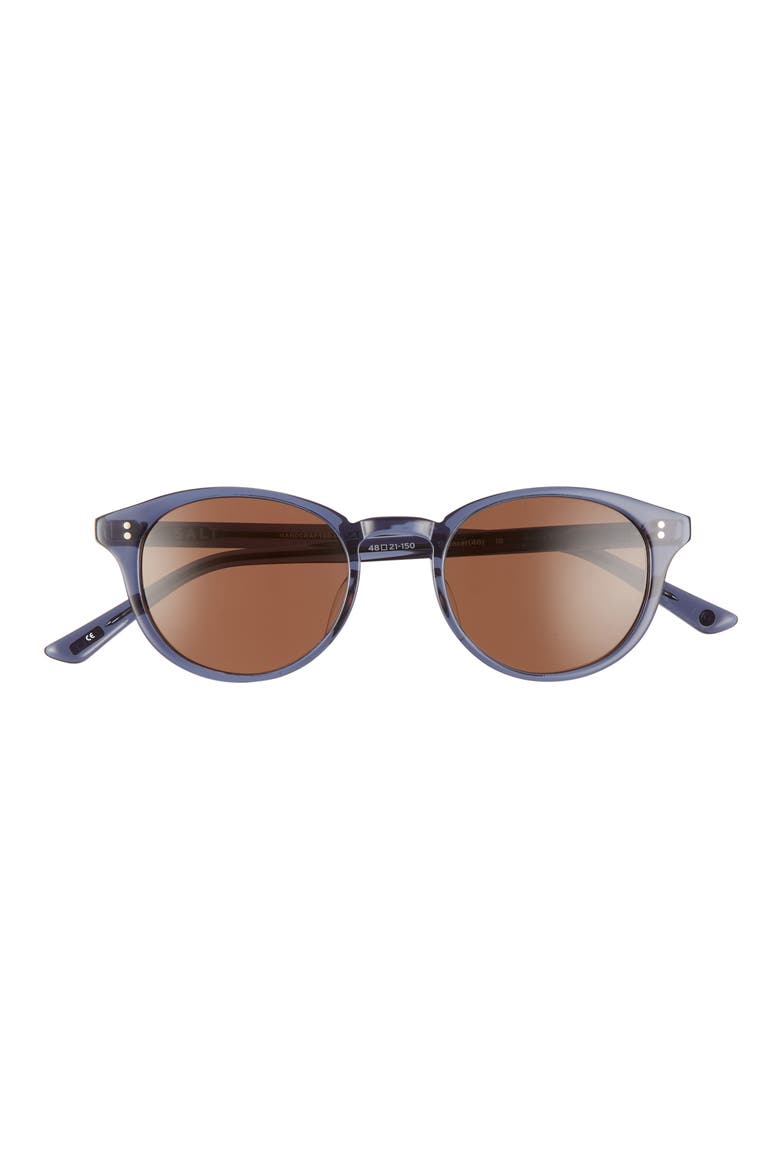 Spencer 48mm Polarized Round Sunglasses, Main, color, INDIGO BLUE