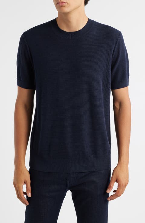 Ianni Cotton Blend Short Sleeve Sweater