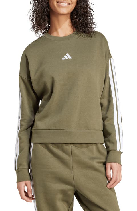 Essentials 3-Stripes Fleece Sweatshirt