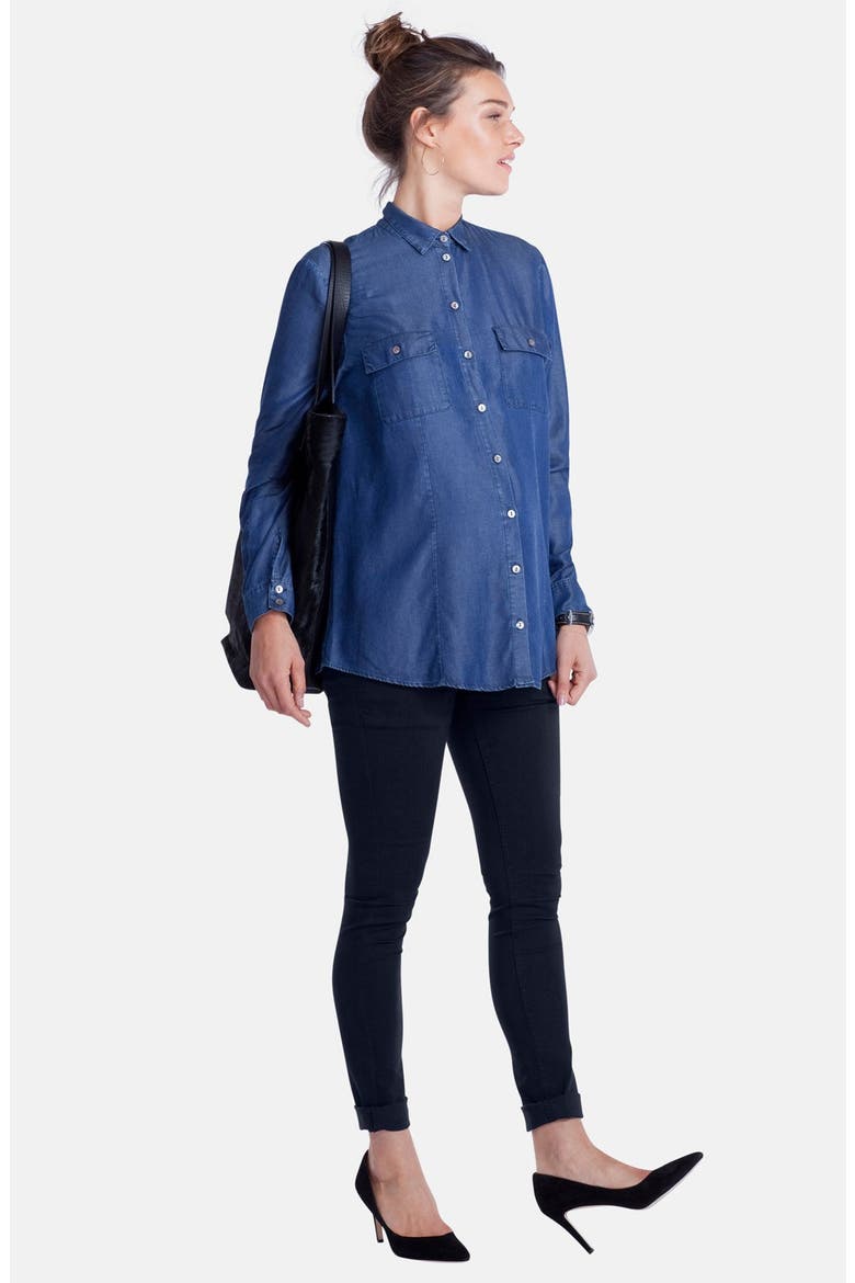 'Zadie' Stretch Maternity Skinny Jeans, Alternate, color, INDIGO