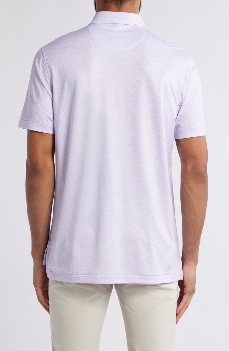 Peter Millar Getaway Performance Jersey Polo, Alternate, color, Lavendar/ White