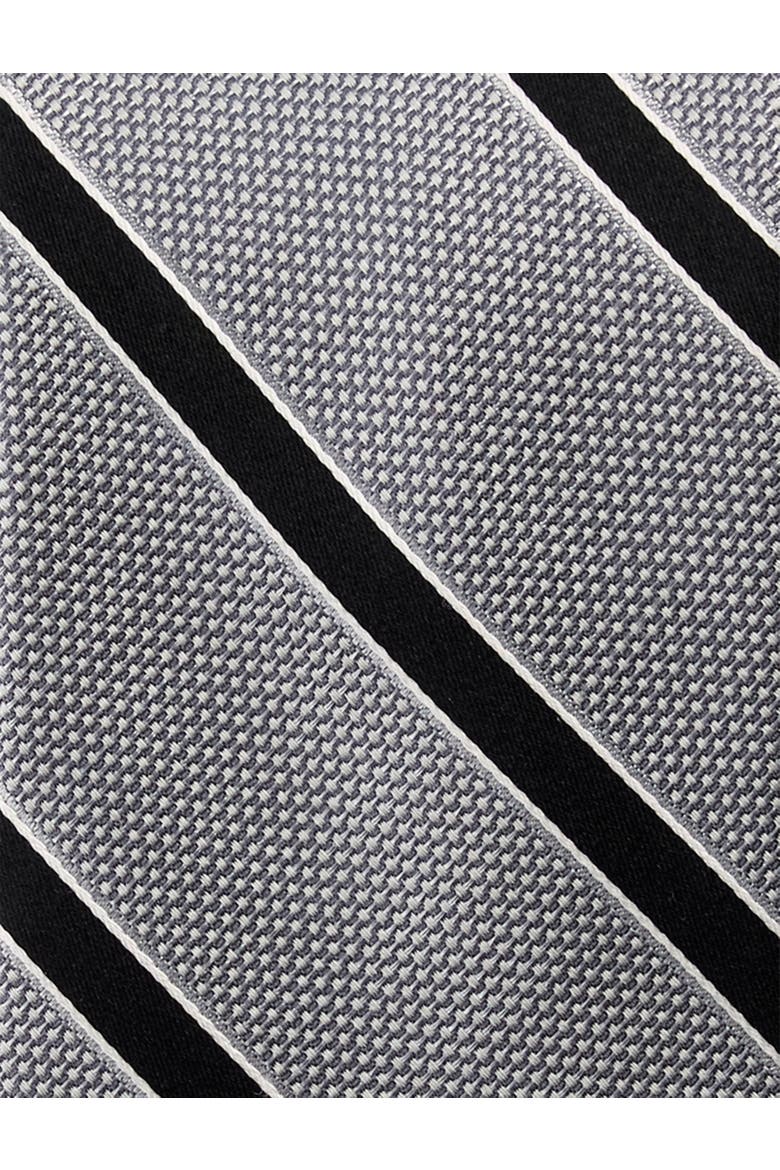 Big & Tall Bandol Striped Tie, Alternate, color, BLACK