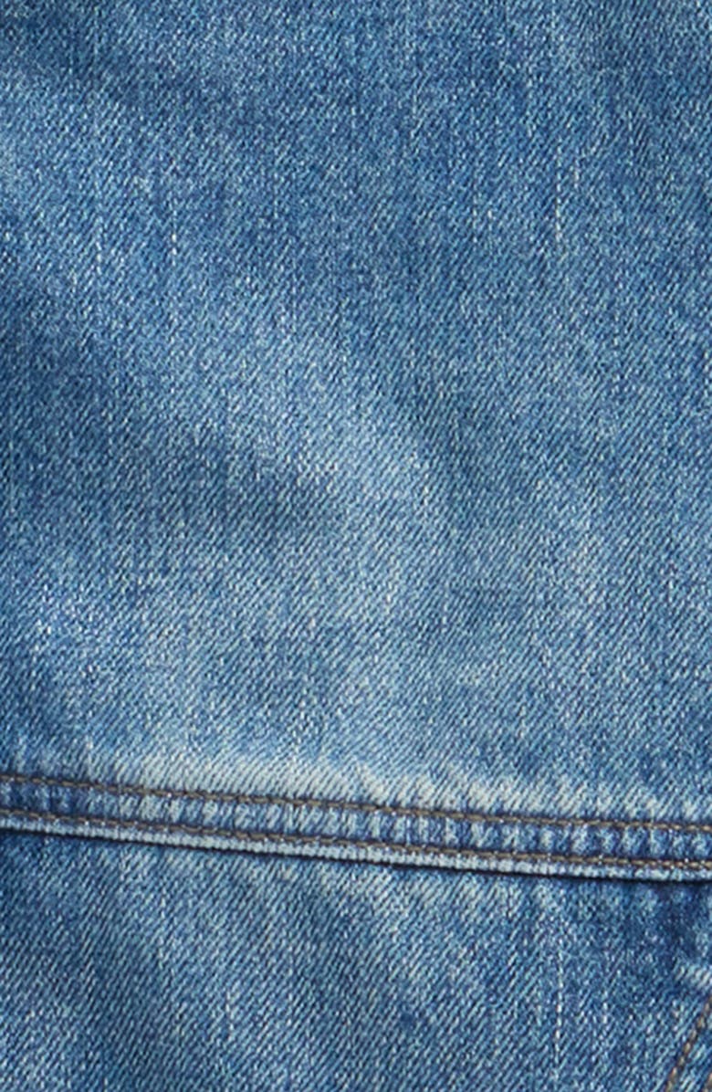 Fear of God Essentials Kids' Denim Trucker Jacket, Alternate, color, Classic Blue