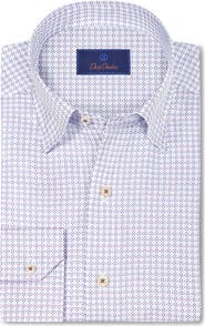 David Donahue Neat Print Sport Shirt