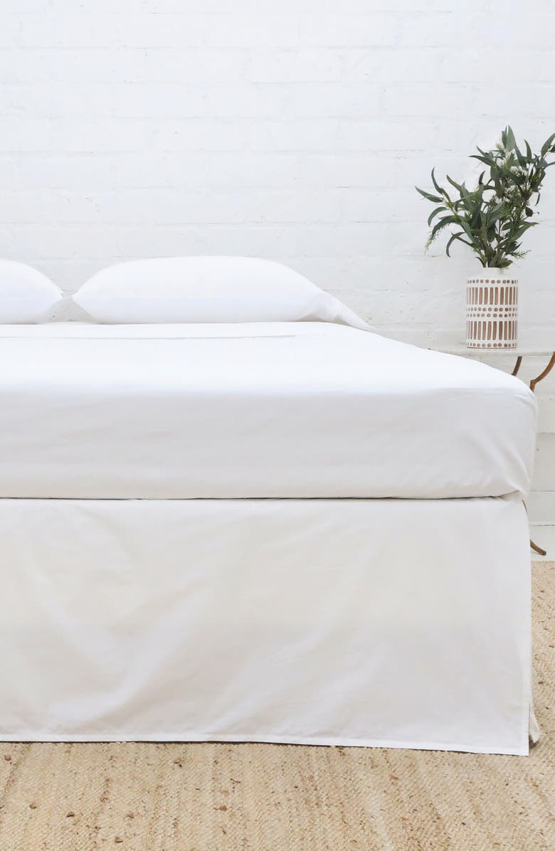 Pom Pom at Home Paneled Cotton Bedskirt, Alternate, color, White