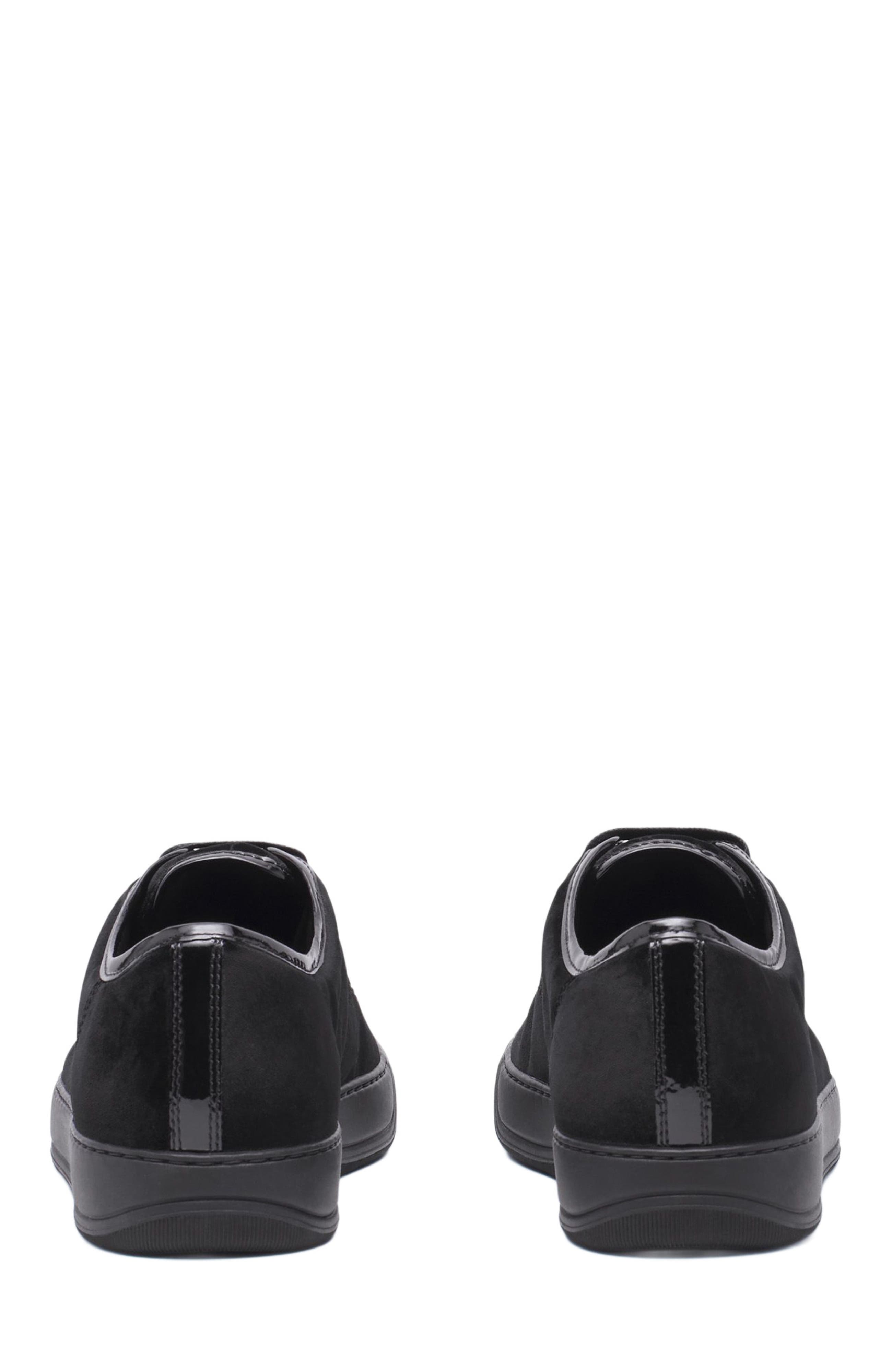 Lanvin DBB1 SNEAKERS IN VELVET AND PATENT LEATHER, Alternate, color, 