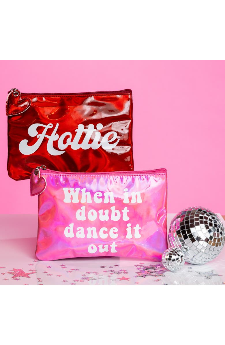 Totalee Gift When In Doubt Metallic Bag Plastic Pink, Alternate, color, Pink