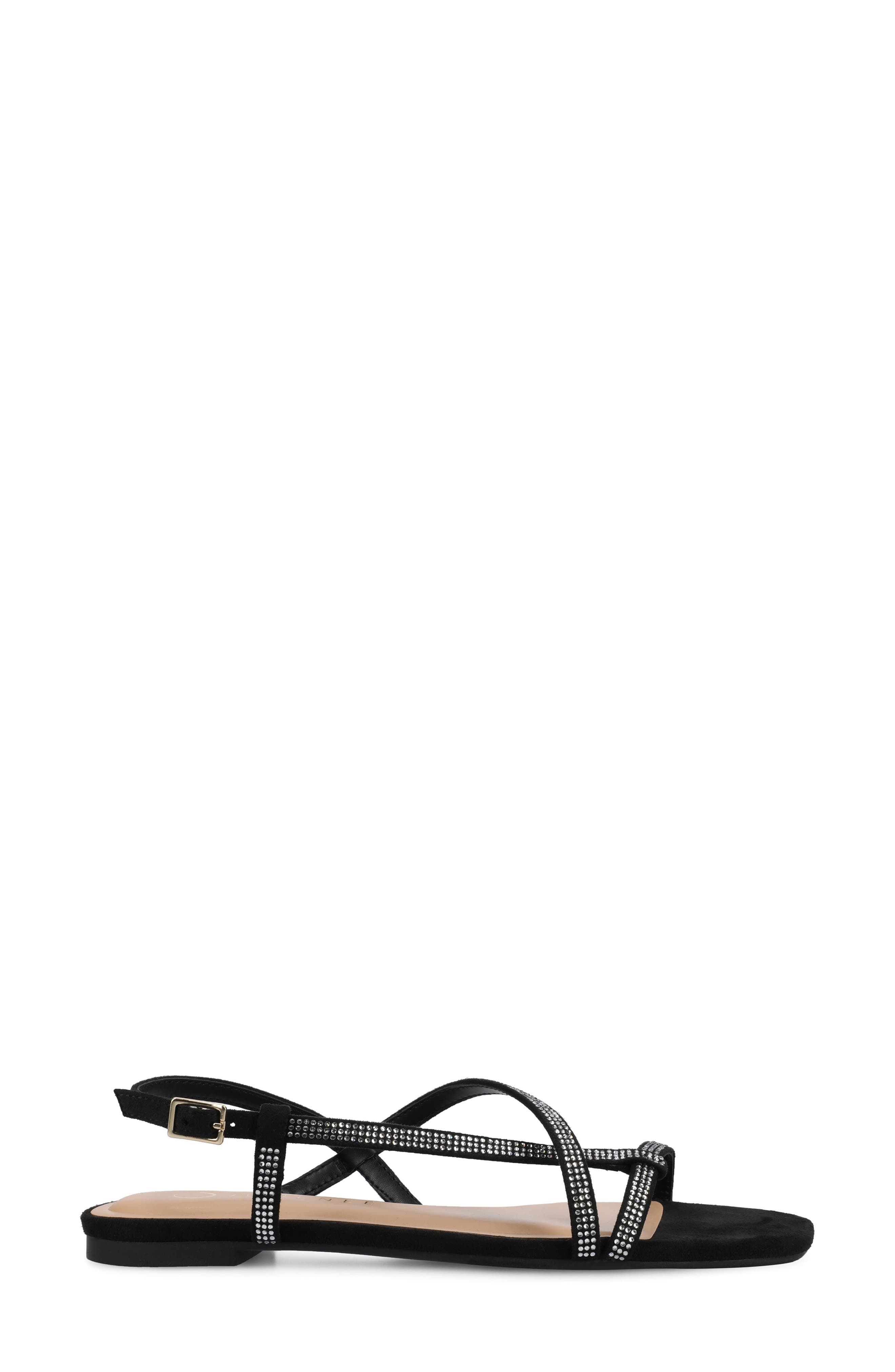 Journee Collection Francis Slingback Sandal, Alternate, color, Black