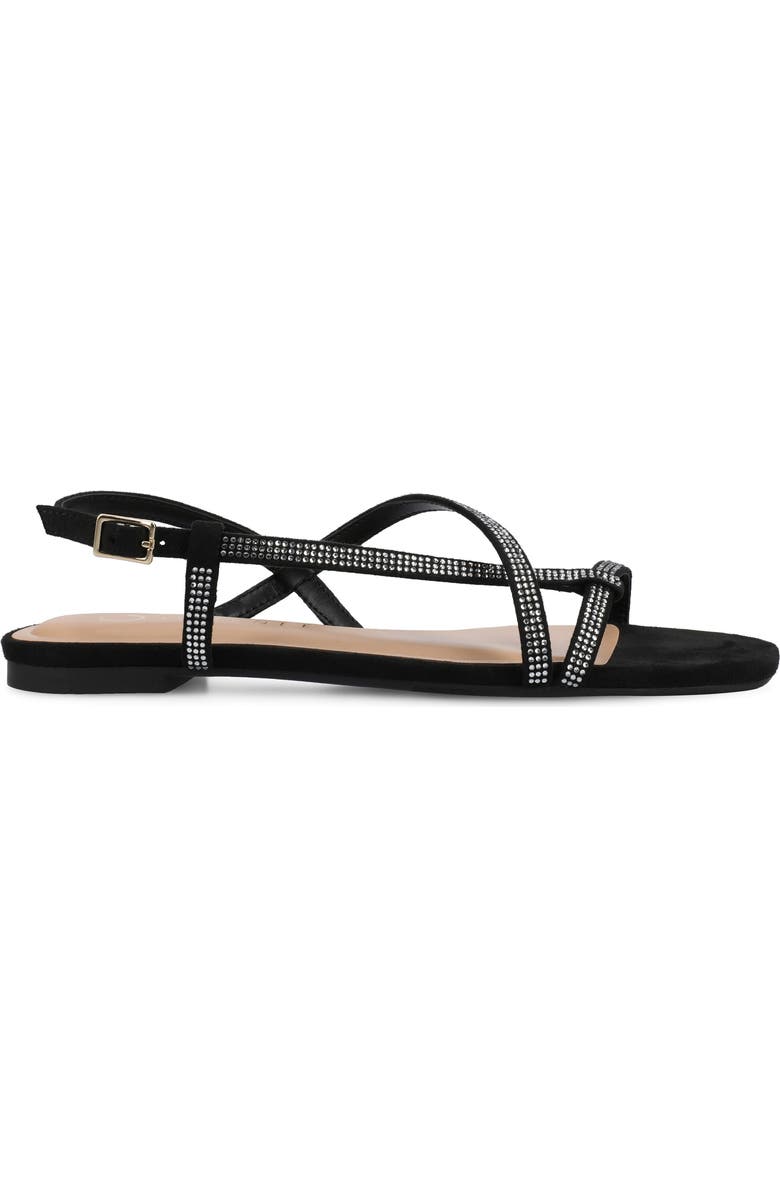 Journee Collection Francis Slingback Sandal, Alternate, color, Black