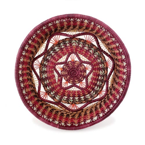 Mayan Hands Rosenda Basket In Red